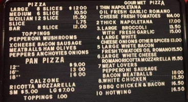 Sorrento Pizzeria menu