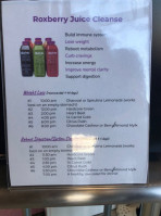 Roxberry Juice Co menu