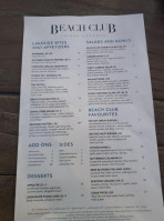 Beach Club At Friday Harbour menu