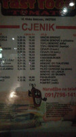 Fast Food Tomato menu