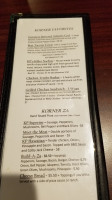 Korner Pub menu