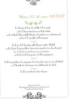 Hôtel La Grenouille menu