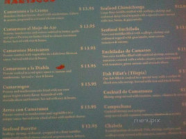 Mazatlan Restaurnat menu