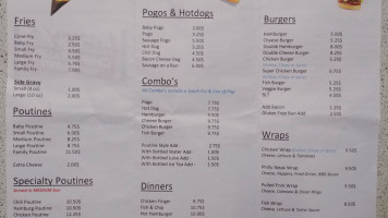 Larry's Chips menu