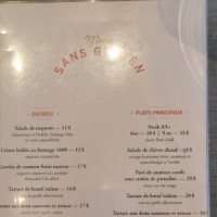 Paris Grill menu