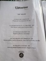 L'epicurieux menu