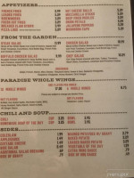 Sportsman's Paradise menu