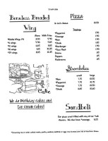 The Sugar Shack menu