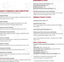 Wimpy's Diner menu