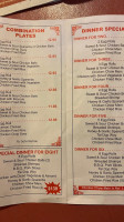 Tang's menu