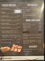 Sushi House menu