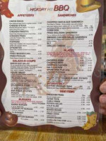 Hickory Pit -b-que menu