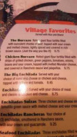 Mexican Village Restaurant menu