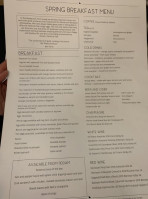 Qantas International Business Lounge menu