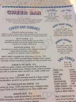 Cheer menu