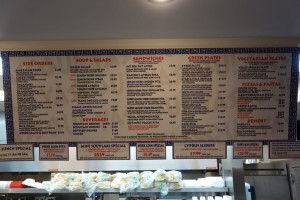 Yassou Greek Grill menu