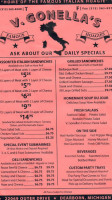 V Gonella's Original Deli menu