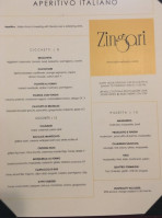 Zingari Ristorante + Jazz Bar menu