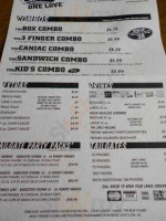 Raising Cane's Chicken Fingers menu