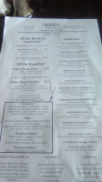 Tropics Cafe menu