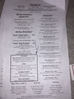 Tropics Cafe menu