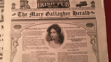 Mckibbin's menu