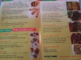 Pita Zone menu