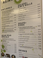 Asian Pear menu