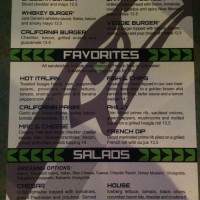 Sideline Sports menu