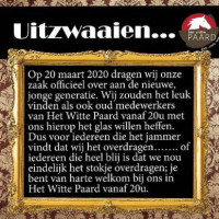 Het Witte Paard menu