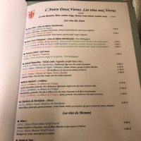 L’antre Deux Verres menu