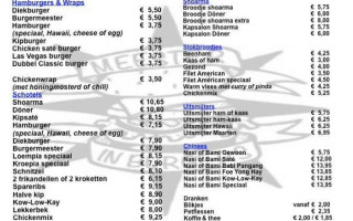 Snackbar Maarten menu