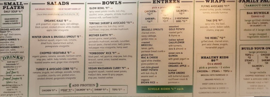 Flower Child menu