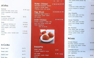 Nipigon Esso Punjabi Dhaba menu