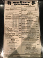 Madd Hatter Bar Restaurant menu