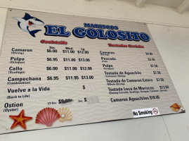 Mariscos Golosito menu