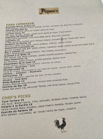 Piqueo's menu