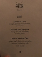 Panxa Cocina menu