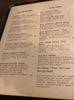 Pan Tang menu