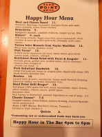 Sand Point Grill menu