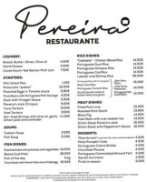 O Pereira menu