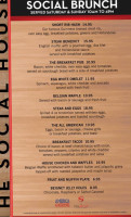 The Social House Fort Worth menu