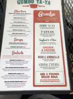 Gumbo Ya-ya New Orleans menu