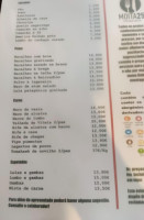 Moita 25 menu