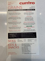 Currito menu