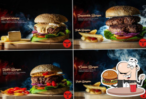 Hells Byczek Brzesko Belgijskie Frytki Kurczak Burger Knajpa food