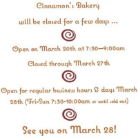 Cinnamon's Bakery food