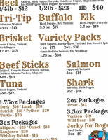 House Of Jerky menu