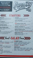 Varsity Tavern menu