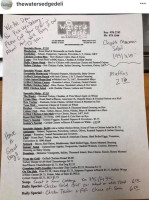 Water's Edge Deli Catering menu